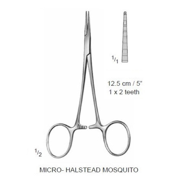 Micro-Halsted Mosquito Forceps