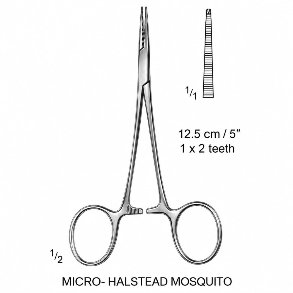 Micro-Halsted Mosquito Forceps