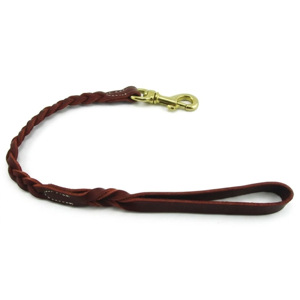 Braided Leather Snap Lead
