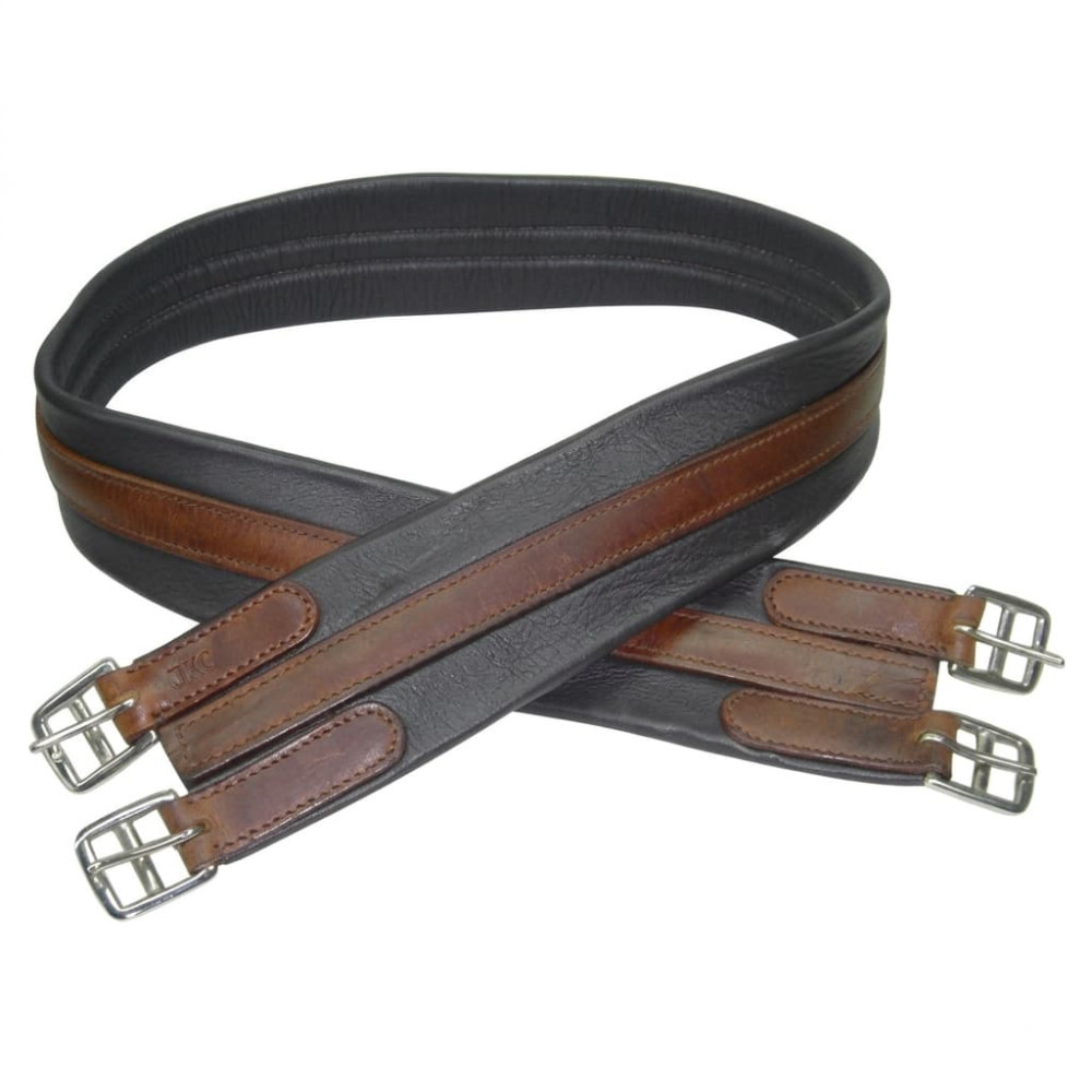 Two-Tone Padded Leather English Girth