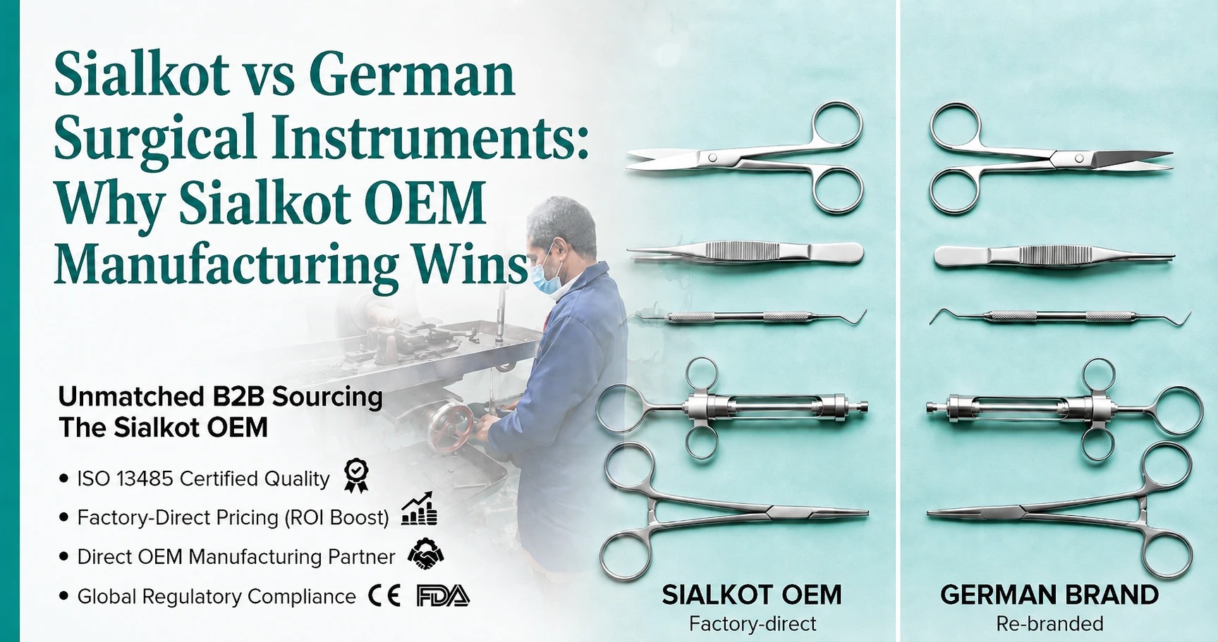Sialkot vs German Surgical Instruments: Why Sialkot OEM Manufacturing Wins
