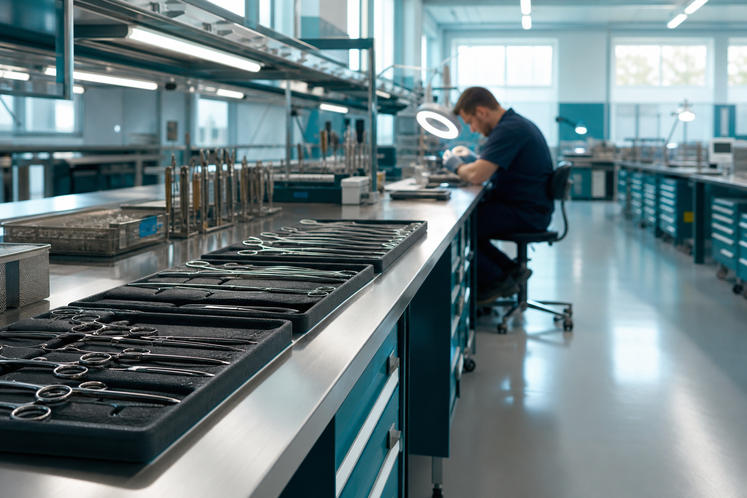 Finished surgical instruments prepared for professional supply and export